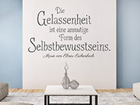 Wandtattoo Die Gelassenheit ist... im Wohnzimmer