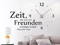 Wandtattoo Uhr Zeit mit Freunden | Bild 2