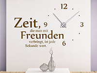 Wandtattoo Uhr Zeit mit Freunden | Bild 4