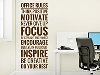 Wandtattoo Office Rules | Bild 4