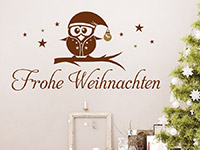 Wandtattoo Frohe Weihnachten mit Eule | Bild 4