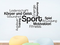 Wandtattoo Wortwolke Sport | Bild 2