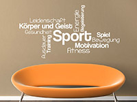 Wandtattoo Wortwolke Sport | Bild 3