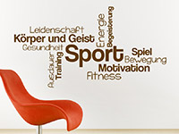 Wandtattoo Wortwolke Sport | Bild 4