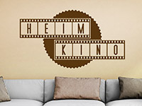 Wandtattoo Heimkino im Wohnzimmer