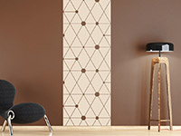 Wandtattoo Banner Geometrische Muster in beige auf farbiger Wand