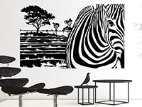 Wandtattoo Zebra Banner