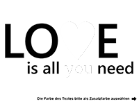 Wandtattoo Love is all you need Motivansicht