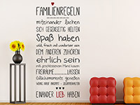 Wandtattoo Familienregeln mit Herz | Bild 2