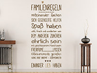 Wandtattoo Familienregeln mit Herz | Bild 3