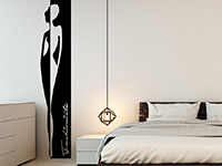 Wandtattoo Banner Fashionista auf heller Wand