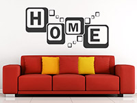 Home Wandtattoo Retro über der Couch