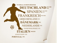 Wandtattoo Fußball Europameister im Flur