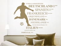 Fußball Wandtattoo Europameister über der Couch