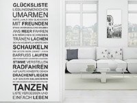 Wandtattoo Glücksliste für Lieblingsmenschen | Bild 2