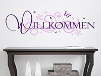 Wandtattoo Willkommen mit Ornament | Bild 2