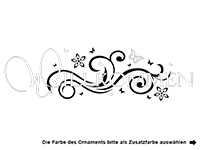 Wandtattoo Willkommen Ornament