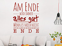 Wandtattoo Am Ende wird immer alles gut im Wohnzimmer