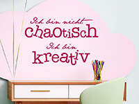 Wandtattoo Chaotisch kreativ im Kinderzimmer