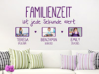 Wandtattoo Familienzeit mit Fotorahmen | Bild 2