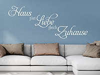 Haus Liebe Zuhause Wandtattoo in weiß