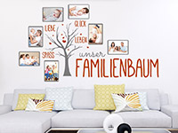 Wandtattoo Unser Familienbaum mit Fotorahmen | Bild 2