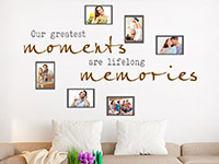 Wandtattoo Lifelong memories mit Fotorahmen