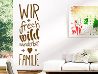 Wandtattoo Freche Familie | Bild 2