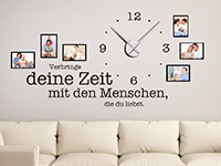 Wandtattoo Uhr Verbringe deine Zeit mit den Menschen | Bild 3