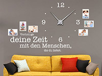 Wandtattoo Uhr Verbringe deine Zeit mit den Menschen | Bild 4