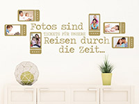 Foto Wandtattoo Fotos sind Tickets im Flur