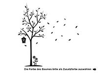 Wandtattoo Baum mit Wunschname Motivansicht