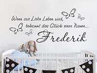 Wandtattoo Wenn aus Liebe... im Babyzimmer