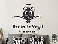 Wandtattoo Der frühe Vogel kann mich... | Bild 3