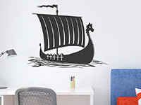 Wandtattoo Wikinger Schiff im Kinderzimmer