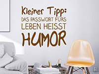 Wandtattoo Passwort Humor im Wohnzimmer