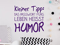 Lustiges Wandtattoo Passwort Humor in Farbe