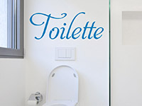 Wandtattoo Toilette im Bad