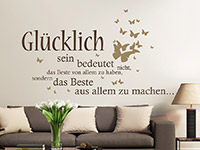 Wandtattoo Glücklich sein bedeutet... | Bild 3