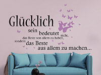 Wandtattoo Glücklich sein bedeutet... | Bild 4