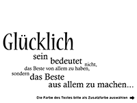 Wandtattoo Glücklich sein...