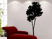 Wandtattoo Baum Silhouette im Wohnzimmer