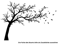 Wandtattoo Großer Baum zweifarbig