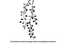 Wandtattoo Zweifarbige Blätterzweige