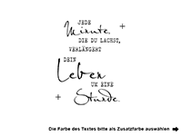 Wandtattoo Uhr Jede Minute, die du lachst Motivansicht