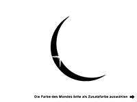 Wandtattoo Zweifarbiger Sternenhimmel mit Mond Motivansicht