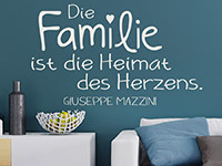 Wandtattoo Die Familie ist die Heimat | Bild 2