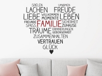 Wandtattoo Familienherz