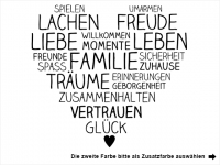 Wandtattoo Familienherz