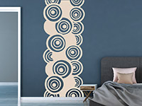 Wandtattoo Banner 3D Kreise im Schlafzimmer in beige